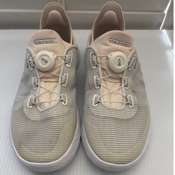 Under Armour SlipSpeed Shoes Women Sz 9 Mesh White Sneakers Sample without Box - Picture 1 of 6